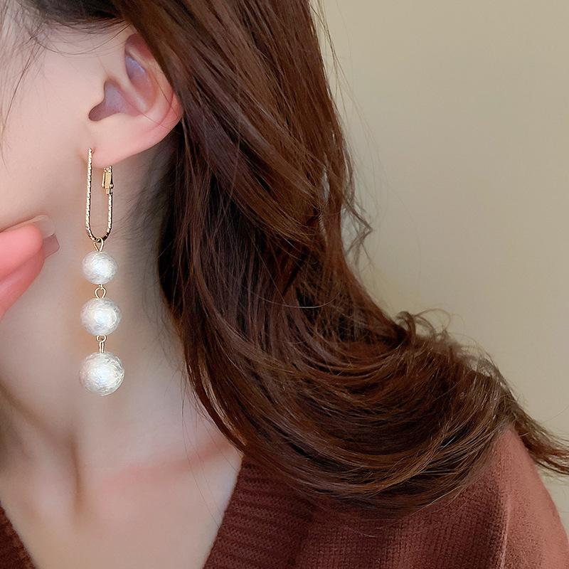 Pearl Earrings Set Butterfly Dangle Earrings for Women Metal Hollow Gold Plated Earring Cartoon Jewelry