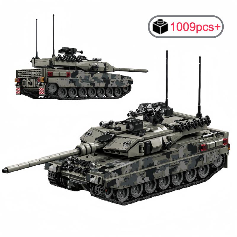 DIY NEW Military Soldiers SWAT Leopard 2A7 Main Battle Tank MOC Assemble Building Blocks Bricks Kids Toys Birthday Gifts Adults
