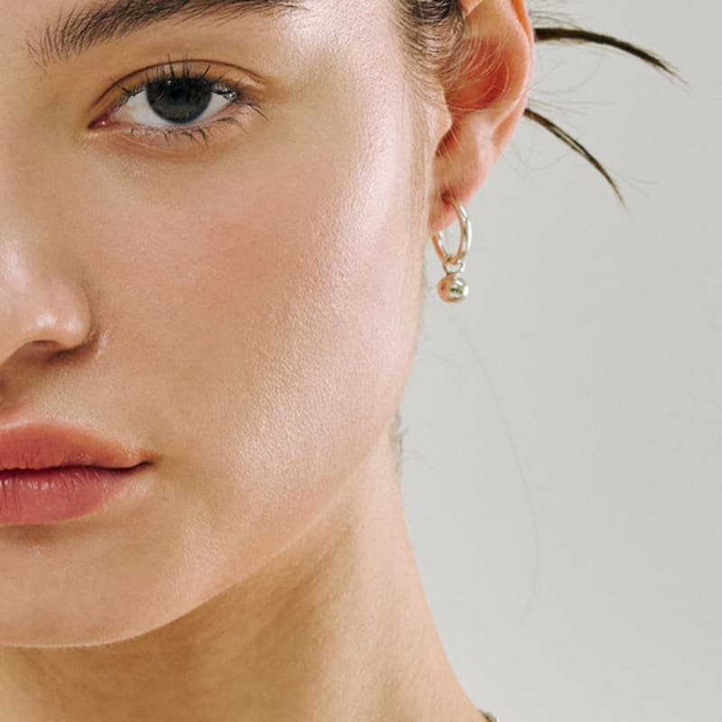 JYDDM 925 Simple Ball Ring Earrings