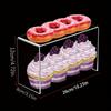 5pcs Acrylic U-Shaped Step Display Stands Clear Tiered Cupcake Pastry Riser Jewelry Display Riser Shelf Showcase Figure Display
