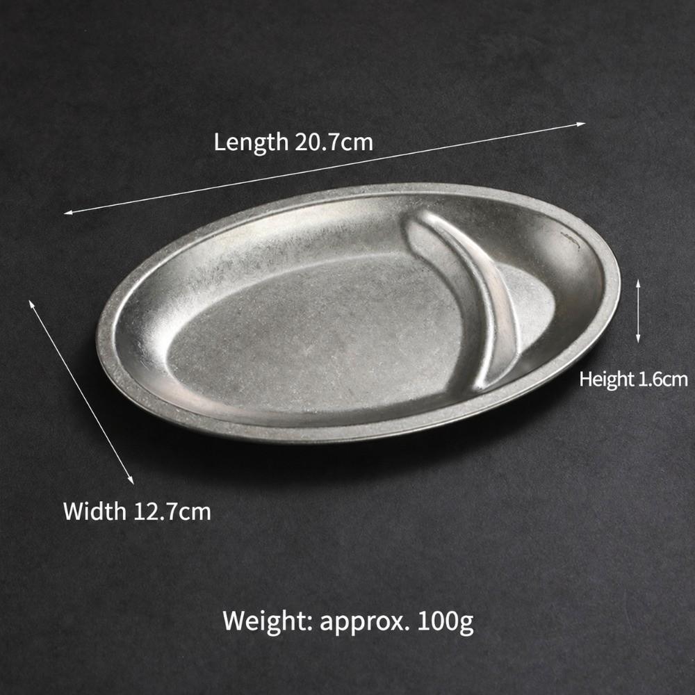 Frosted Dish Vintage Tableware Stackable Dessert Plate Set Metal Dinner Plate  French Restaurant