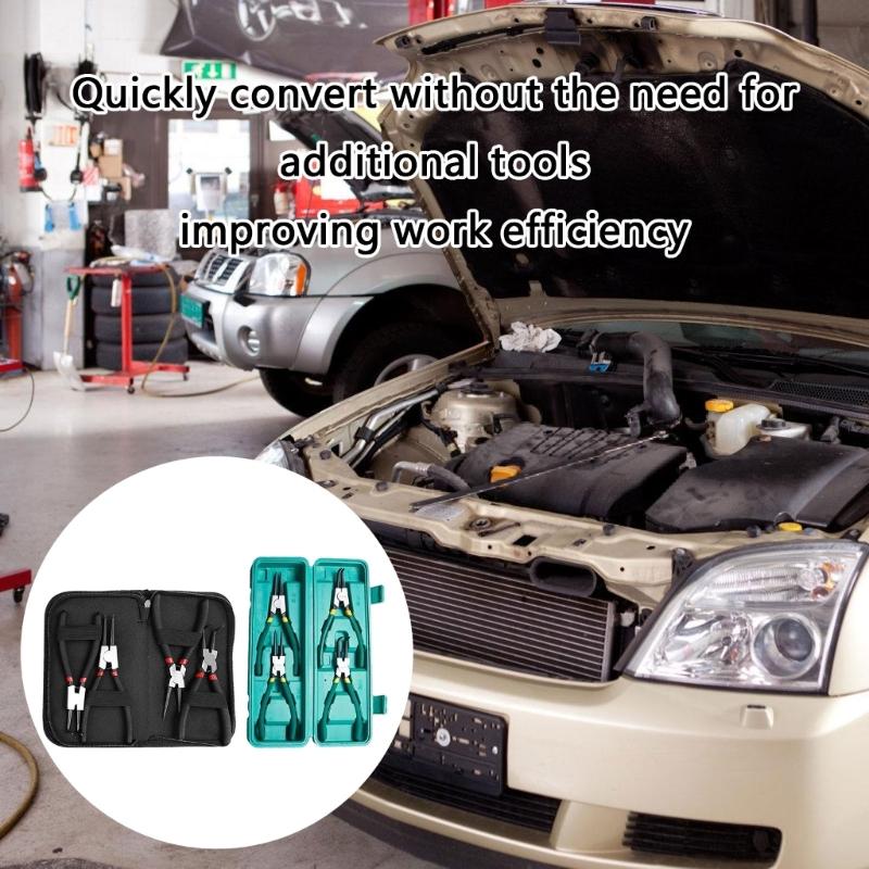 Practical Circlip Pliers Kit with Ergonomic Nonslip Handle Includes Storage Case for Easy Portability and Organization