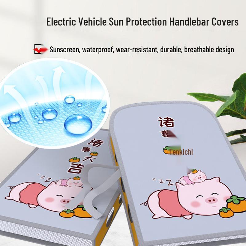 Electric Vehicle UV Protection Gloves: Waterproof, Windproof Handlebar Covers for Bikes and Motorcycles