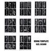 1 Sheet 6 Maps Body Art Paint Stencil Temporary Henna Tattoo Stencil Gifts Templates Decal DIY Flower Painting