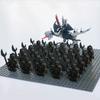 New 21Pcs Solider Uruk Hai Army Figrues King Angmar With Fell Beasts Shield Sword Bow Spear Weapons Kid Toys