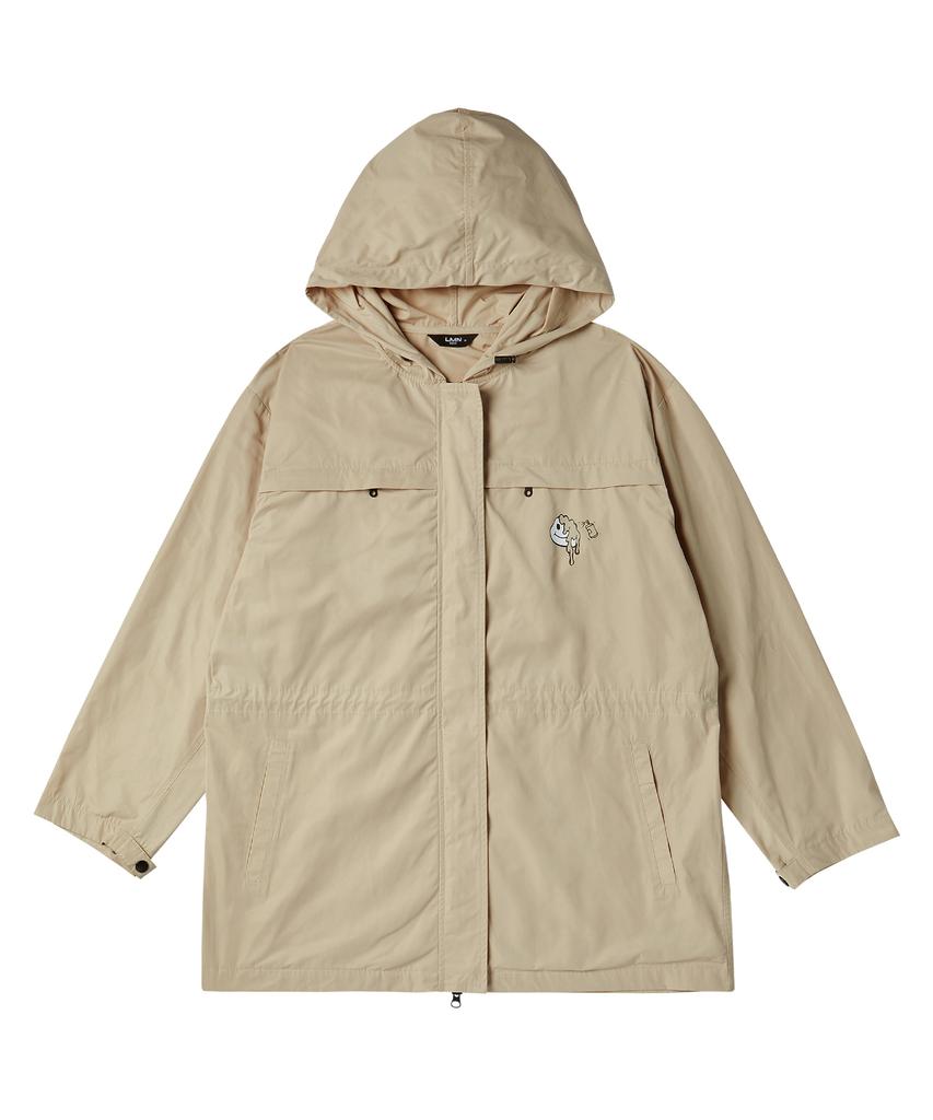Lmn3011 Oversized Windbreaker - Beige