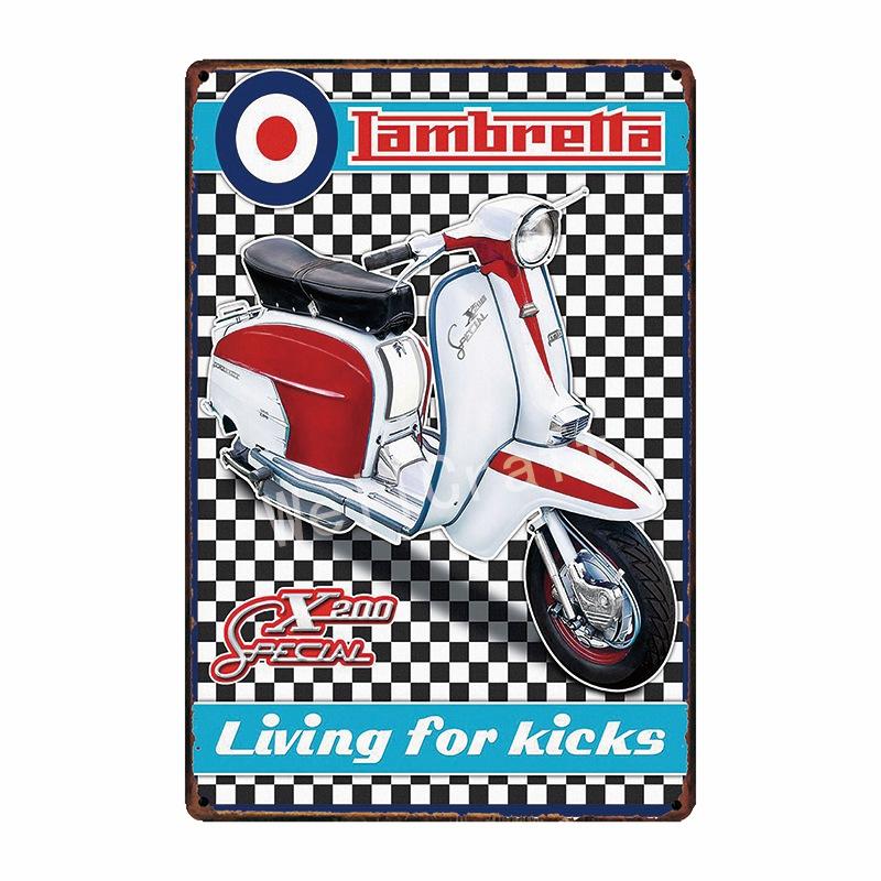 [ WellCraft ] Lambretta Motor Tin Sign Home Wall Plaque Painting Store Decor 20*30 CM FG-204
