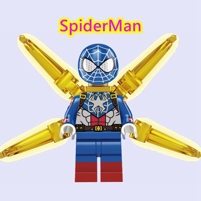 Minifigures Avengers Doctor Octopus Sandman Spider Man Building Blocks Toy