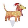 Christmas Dog Yard Decor Light Up with String Light Cute Acrylic Outdoor Animal Decorations for