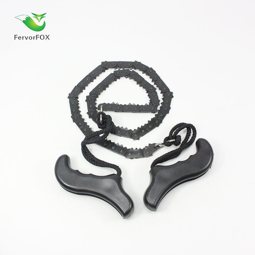 

Portable Outdoor Pocket Wire Saw with Plastic Handles - Survival Chainsaw for Camping and Logging чорний