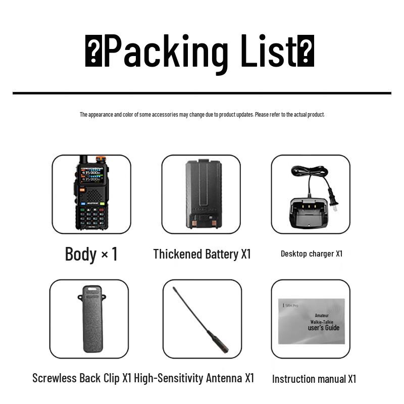 Baofeng 5RH PRO Upgraded Dual-Band High-Power Walkie-Talkie (CN version)