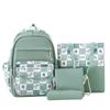 Four piece Set Large Capacity Backpack Small Fresh Multi Functional Backpack High Value Student Backpack
