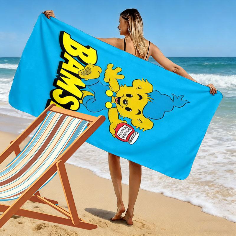 Bamse Print Beach Towel, Large Soft Quick Dry Towel for Beach Camping Swimming