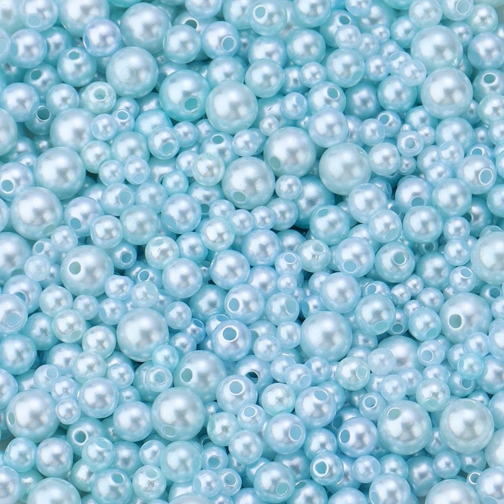 3/4/5/6/8mm ABS Imitation Pearl Beads Color Loose Round Beads For Jewelry Making DIY Handmade Necklace Bracelet Accessories
