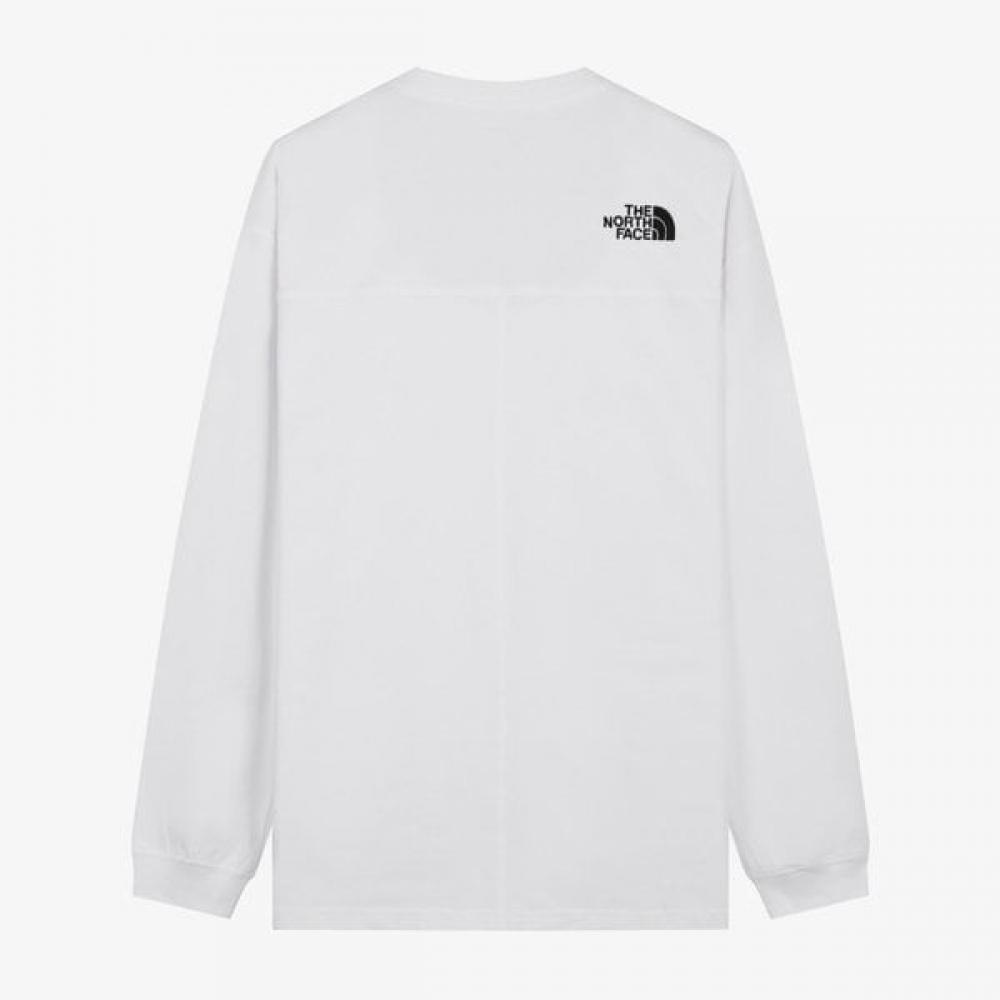 The NorTh Face EssenTial Long Sleeve T shirT whiTe nT7Ts50k