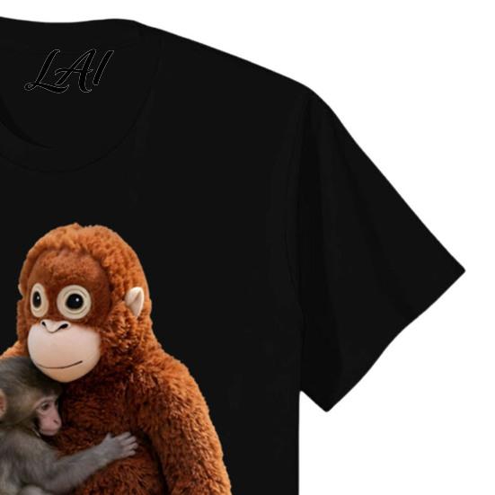 Men Monkey Punch T-Shirt Team Round Neck Short Sleeve Loose Fit Casual