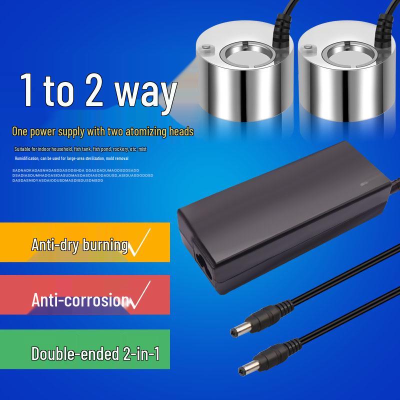 Colorful Lights 24V Fog Maker with Large Mist Output and Water Shortage Auto-Off for Aquariums and Rockeries