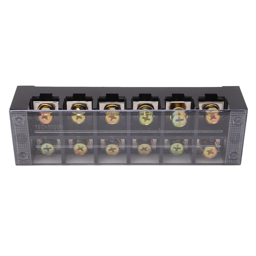 Terminal Strip Block 100A 600V Large Current Easy Wiring Ground Circuit Terminal Block 12 Positions