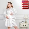 Plus Size Long Sleeve Nightgown: Women's Fresh Sexy V-Neck Tie-Up Pajamas Loungewear