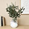 Artificial Salix Leaf 5 Forks Realistic Greenery Flexible Stems No Watering Maintenance Faux Plant Home Decor