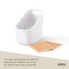 Official Umbra Bellwood Kitchen Utensil Stand, White/Natural, Kitchen Storage