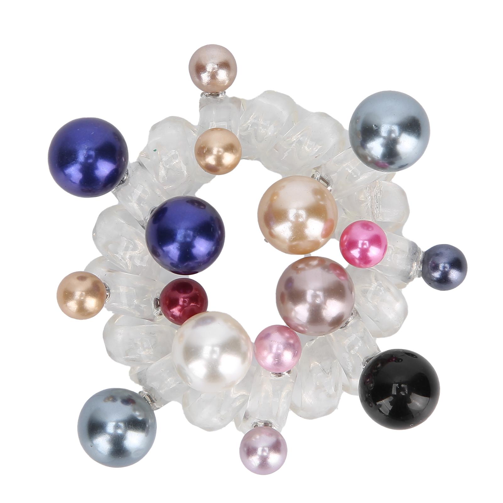 

Женские спиральные завязки для волос, красочные бусины, катушки для волос, телефонный шнур, хвостик, держатель, подарок Colour