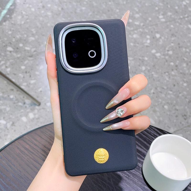 For VIVO IQOO Z10 Turbo Z10 Turbo Pro Z10 Turbo Plus Solid Color Electroplated Magnetic Fingerprint-Resistant Phone Case