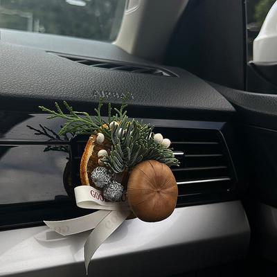 Désodorisant de voiture à clipser Plante Plante de voiture Décoration d'aération Fleur séchée Désodorisant auto Fleur de voiture Désodorisant avec pommes de pin Maison