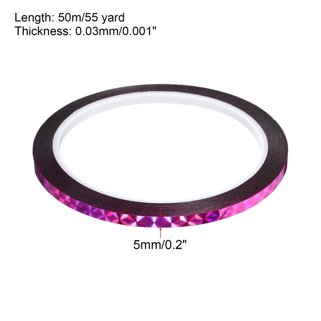 1Pcs 5/8/12mmx50m Prism Tape Holographic Metalized Reflective Adhesive Masking Tape for Detailing Accent Wall Decor Art Craft