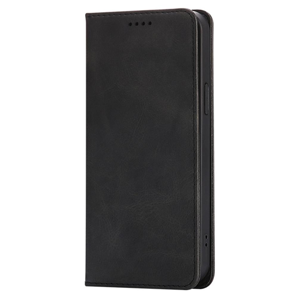 Für Samsung Galaxy A26 5G Hülle Brieftasche Kalbsleder Textur Handyhülle mit Verdecktem Magnetverschluss