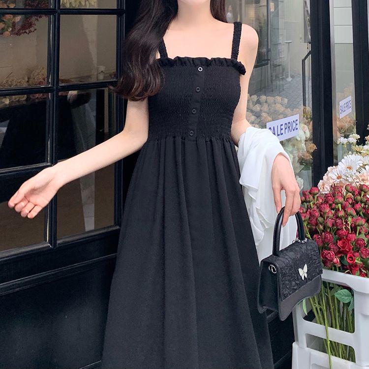 2026 Women's Plus Size Slimming Fairy Camisole Slip Dress with Pleated Hem for Summer