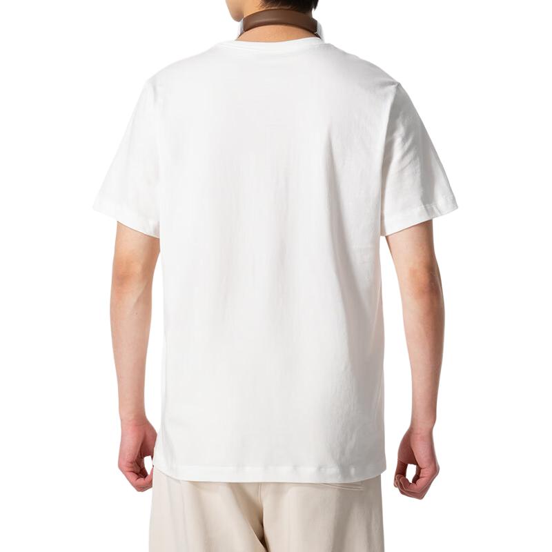 Nike T Shirts Men's White Crew Neck Moderate Straight Fit FV8411-133