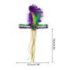 Mardi Gras Costume Sequins Headband for Carnival Party Festival Props Feather Hairband Friend Gathering Props Headdress