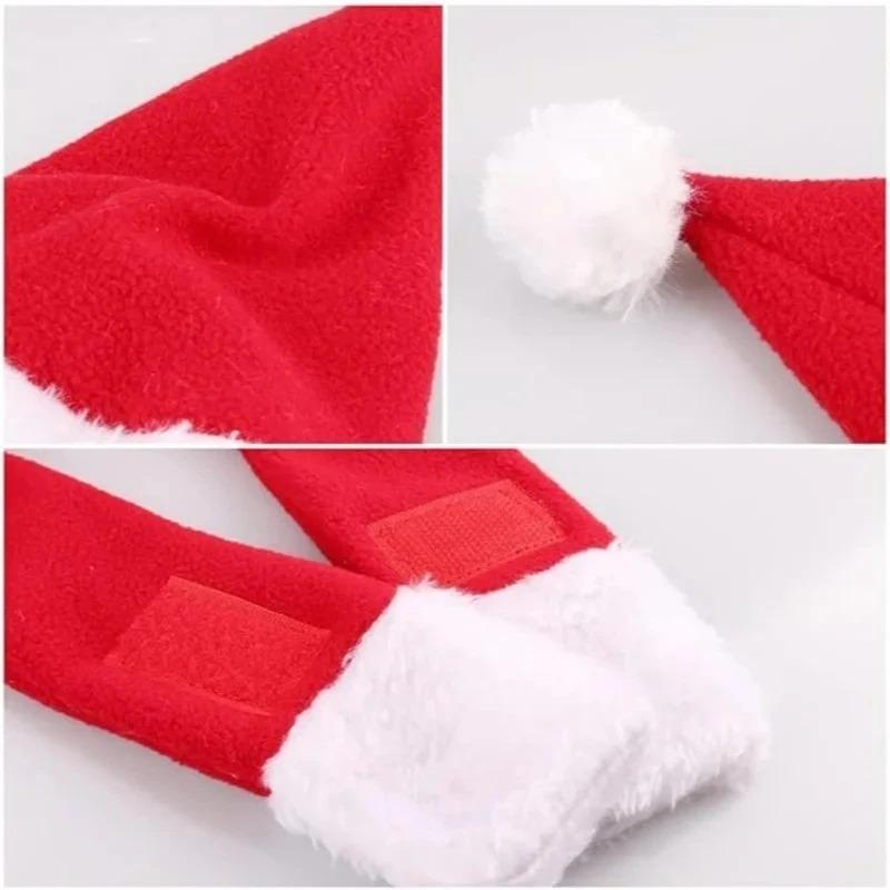 1-20Suits Christmas Pet Costume Outfit Santa Hat Scarf for Cats Small Dogs Holiday Party Pets Party Costume Accessories Supplies