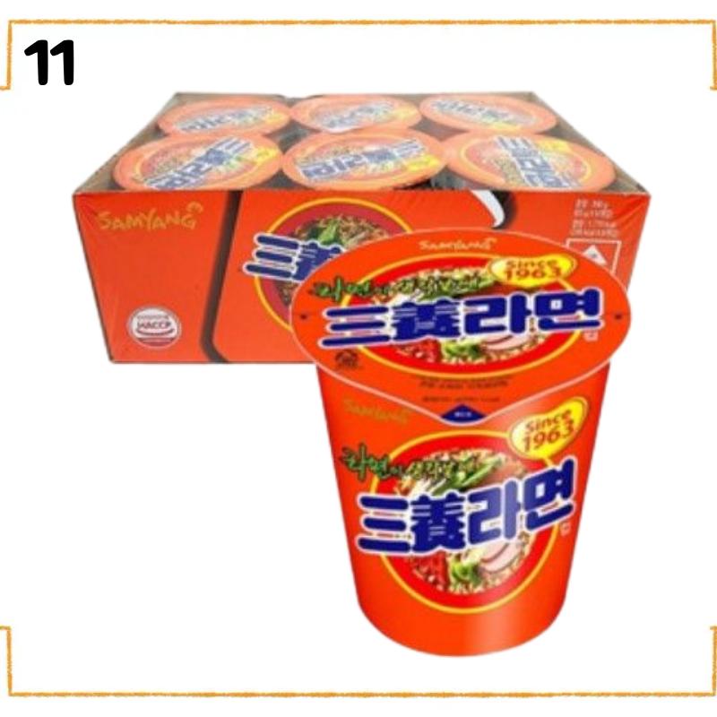 Korean Cup Ramen 6 Pack Set | Nongshim Ottogi Samyang Paldo | Small Cup Instant Noodles