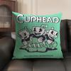 Classic Game CCuphead Cute Cushion Cover Natural Linen Organic Fabric DoubleSided Printing Sofa Home Decor Gift Pillow Case