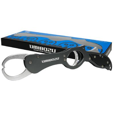 Umibozu Fish Grip, Lightweight Aluminum Rust-Resistant Fish Catcher with Carabiner Rope (3. Metal Silver)