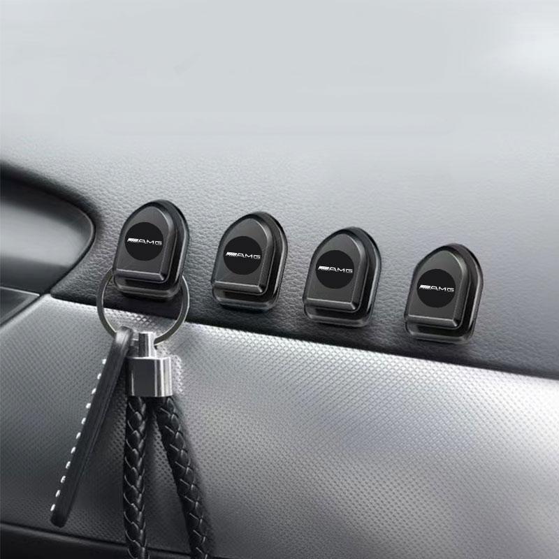Mini Car Hooks Black Self Adhesive Invisible Hooks Interior Storage Holder For Mercedes Benz AMG W212 W205 W246 W177 W176 W213 GLC GLE GLS ML Welcome