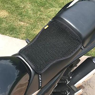 Anti-Slip Mesh Fabric Seat Summer Motorcycle Breathable Cool Sunproof Seat Cushion Heat Insulation Pad Motorbike Seat
