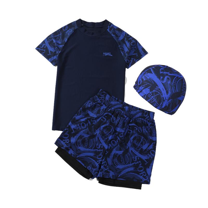 Plus Size Two-Piece Swimsuit for Big Kids - Fat Boys Swim Trunks Set 2025