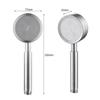 New 304 Stainless Steel Shower Head High-pressure Brushed Handheld Shower Bathroom Pressurized Water Saving Rainfall Showerhead