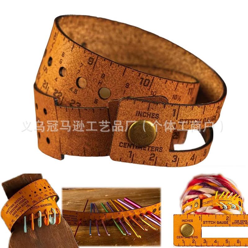 

7 In 1 Leather Tape Measure Tool Hair Sewing Clothing Leather Tailor Weight Loss Dimension Soft Circumferall-season Availabili коричневий