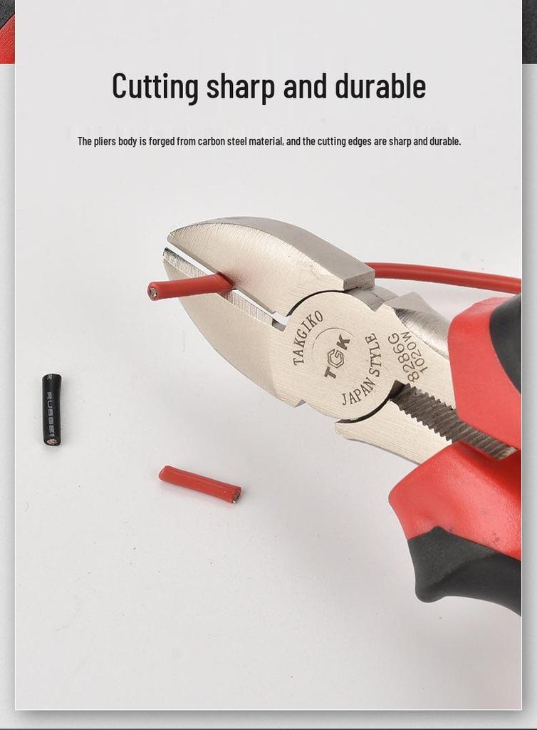 Dezhi Gao TGK-8106/8107/8108 Flat-nose Electrician Pliers, 6", 7", 8" Multifunctional.