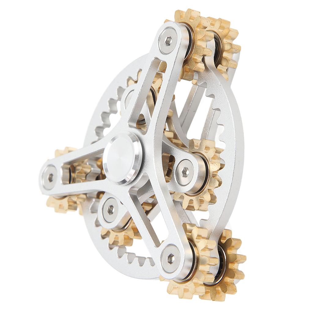 Fingertip Gear Toy 4 Gears Decompression Metal Finger Hand Brass Gear Toy for Stress Relieving