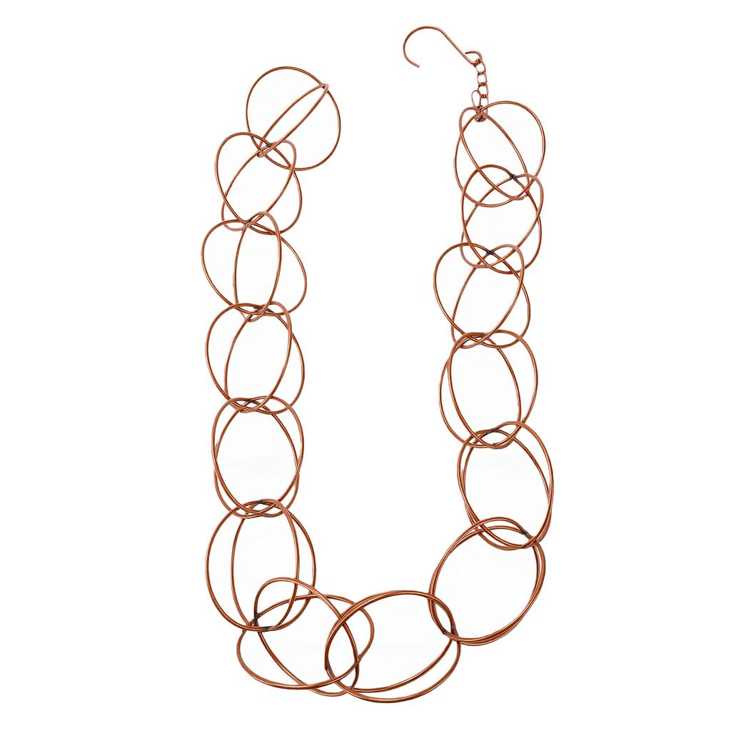 Rain Chain Ring Style Decorative Metal Gutter Rain Chain for Outdoor Garden Balconies Parks Round Ring