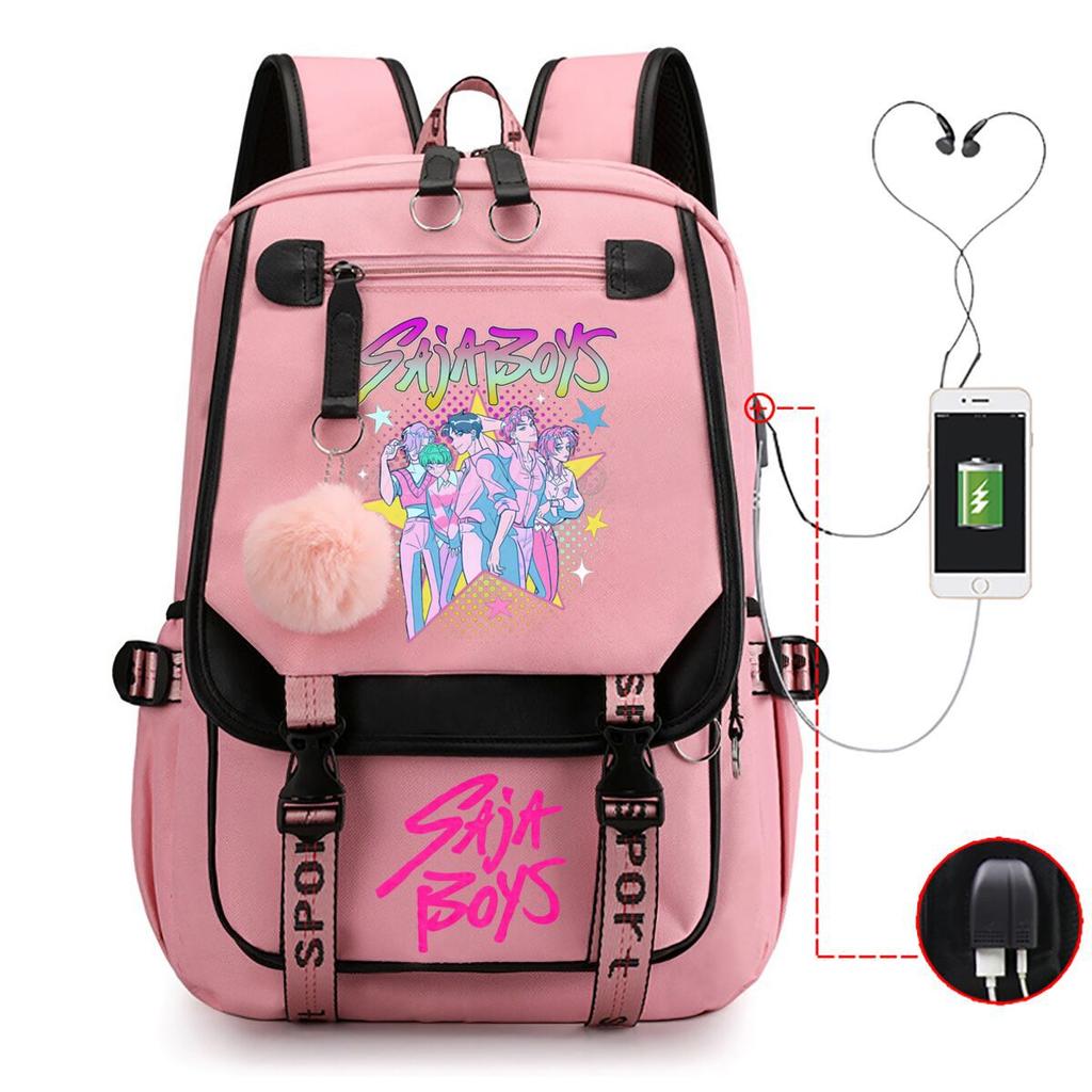 Anime Cartoon Printing High Value Student Spine Protection Schoolbag Going Out Leisure Backpack With Usb