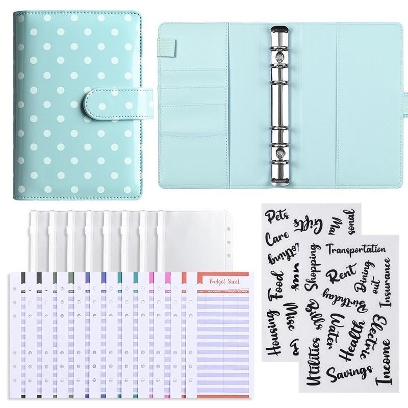New A6 Pu Leather Notebook Binder Refillable 6 Ring Budget Binder For A6 Filler Paper, Loose Leaf Personal Planner Binder Cover