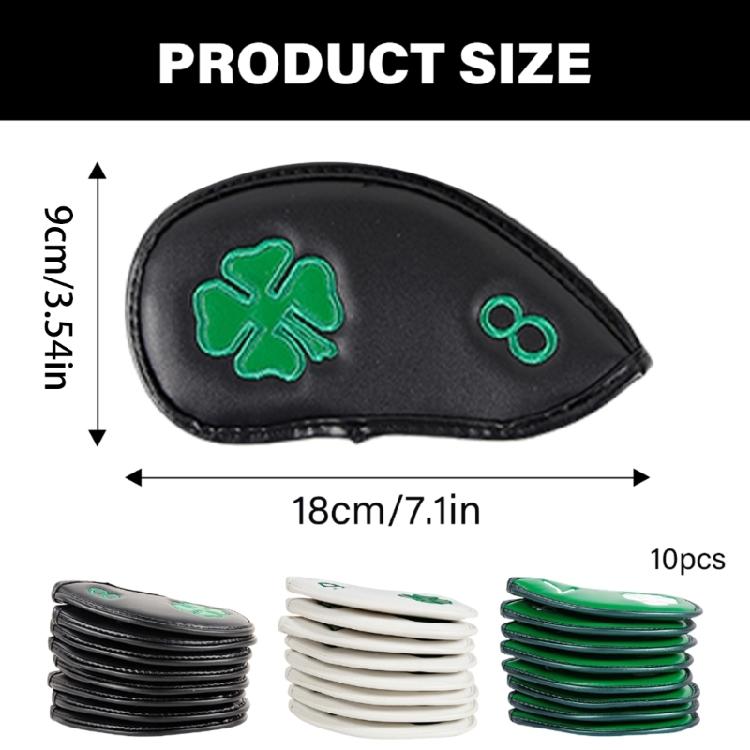 10Pcs Golfs Iron Head Cover Thick PU Leather Golfs Head Cover Replacement Headcover Protective Cover Easy To Use