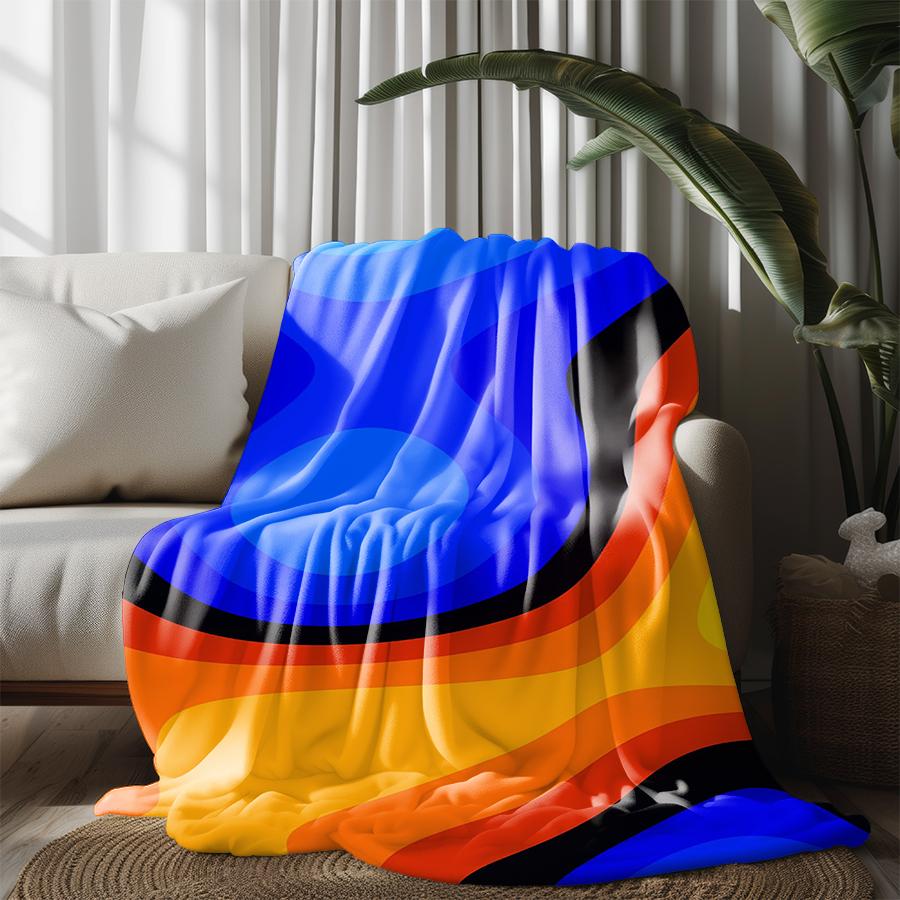 Colorful Abstract Blanket Microfiber Flannel Cover Blanket Bedroom Living Room Sofa Soft And Comfortable Home Decoration