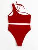 Women's Solid Color Sexy Cutout Split Swimsuit Bikini YW09